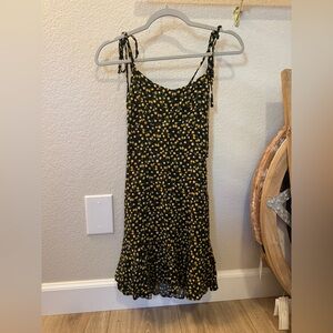 Wild Fable Black and Yellow Women's Dress